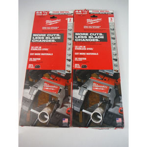 Milwaukee 48-39-0611 44-7/8" Bandsaw Blades Extreme Metal Deep Cut 12/14 TPI 3Pk